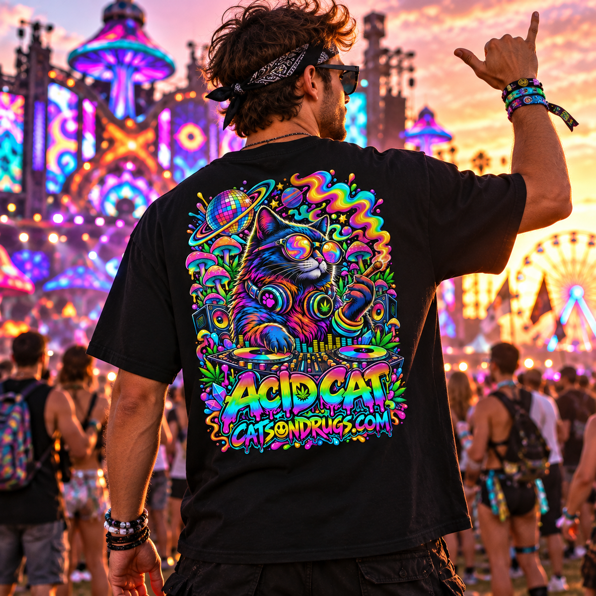 Acid Cat | Rave T-Shirt