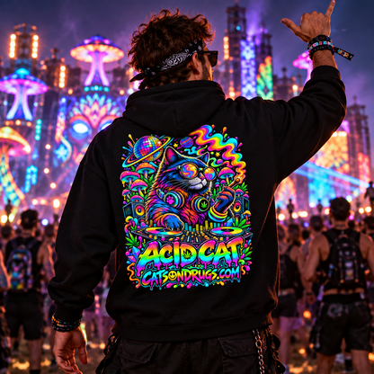 Acid Hoodie | Psychedelic Acid Cat