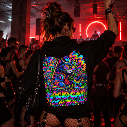 Acid Hoodie | Psychedelic Acid Cat
