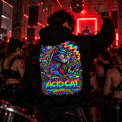 Acid Hoodie | Psychedelic Acid Cat