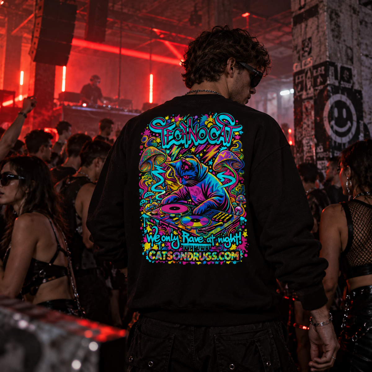 EDM Sweatshirt | Techno Cat