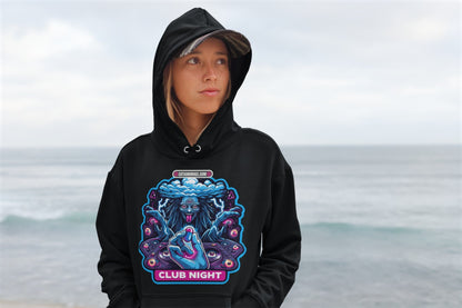 Close-up of Underground Clothing hoodie stitching and durable cotton blend fabric