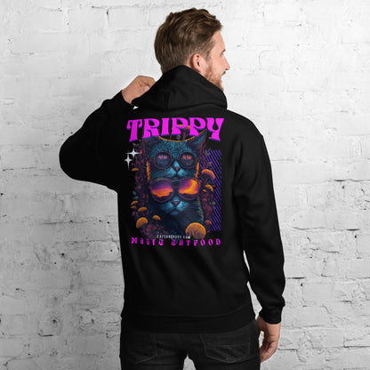 Close-up of psychedelic graphic on Trippy Hoodie