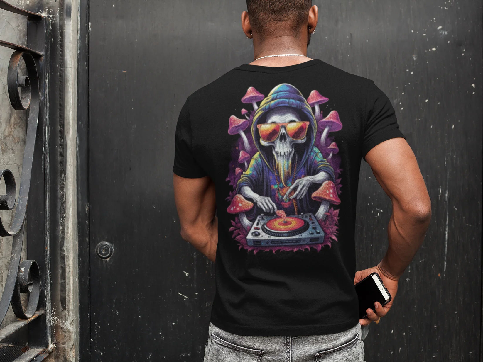 Festival-T-Shirt mit DJ-Grafik – stilvolle Mode für Techno Liebhaber
