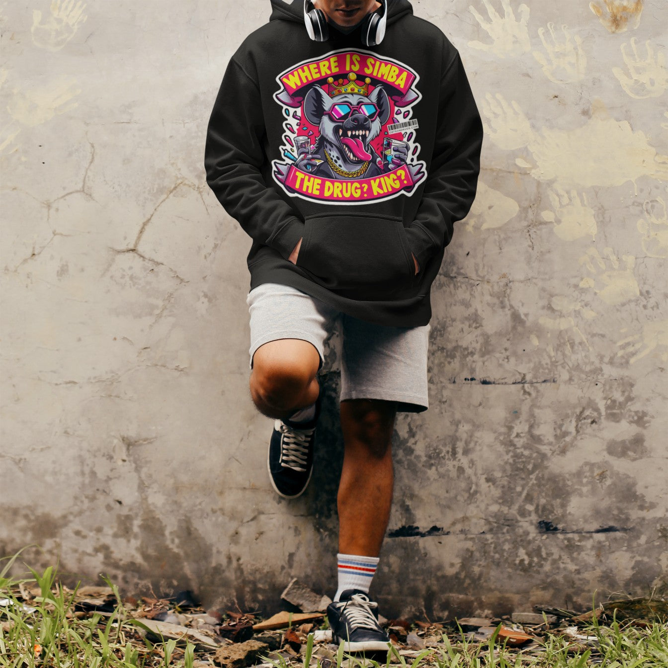 Festival Wear Where Is Simba back print detail