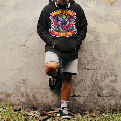 Festival Wear Where Is Simba back print detail