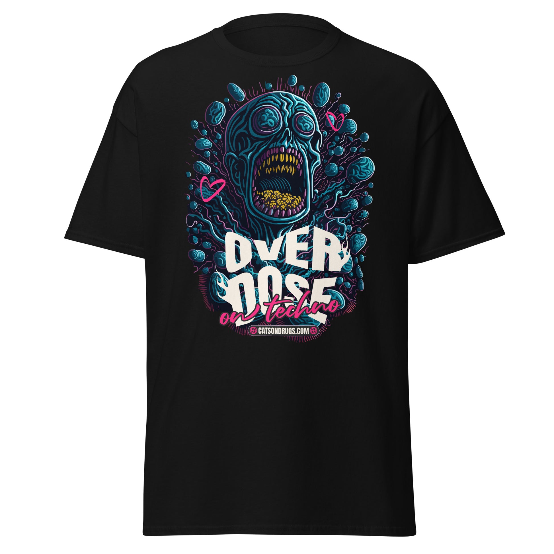 Festival tee with psychedelic graphic design