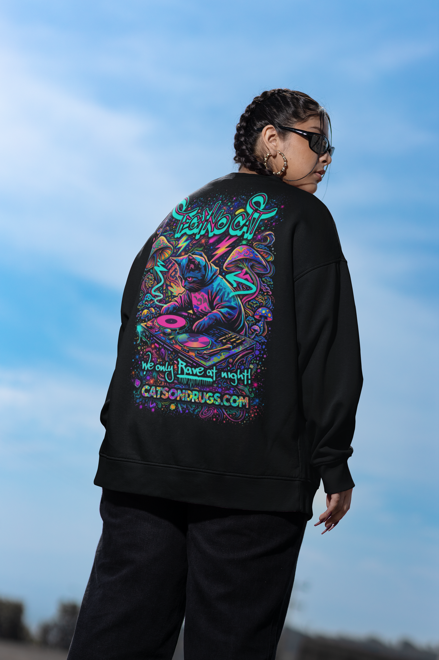 Futuristisches Rave Sweatshirt