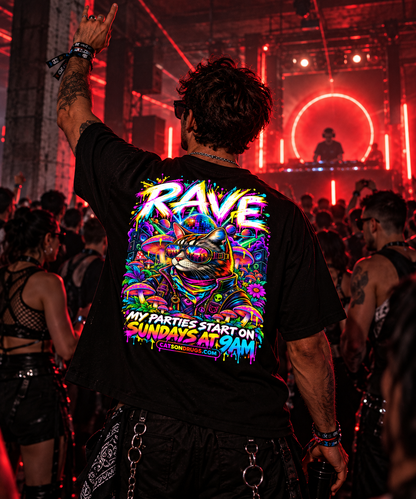 Techno T-Shirt | Sunday Techno Cat