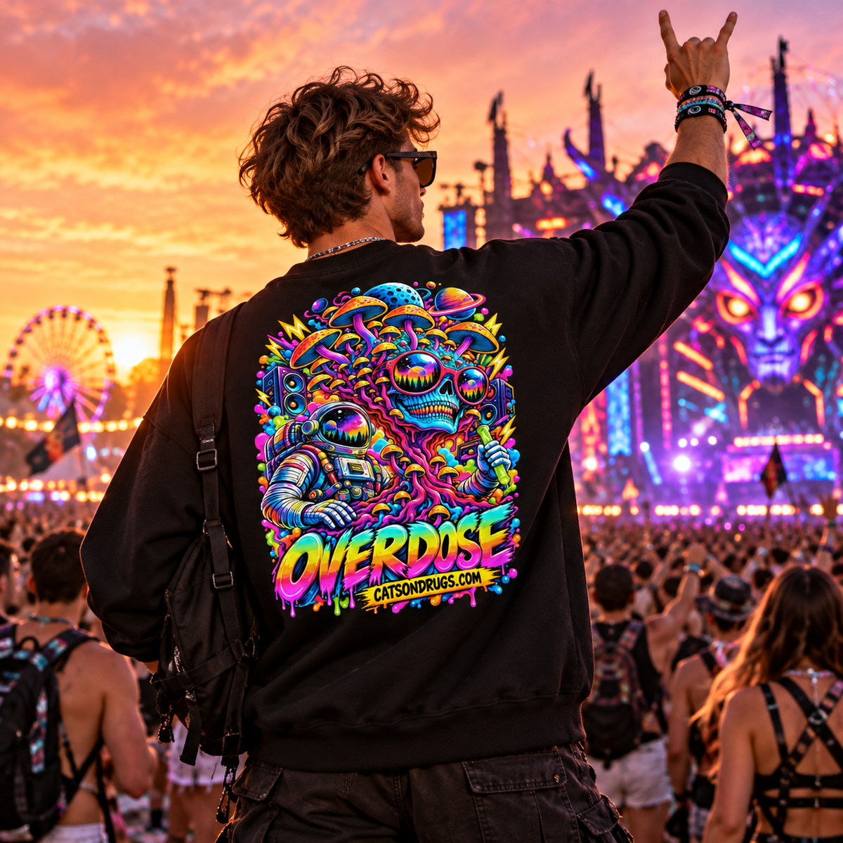 Trippy Sweatshirt | Overdose Organism