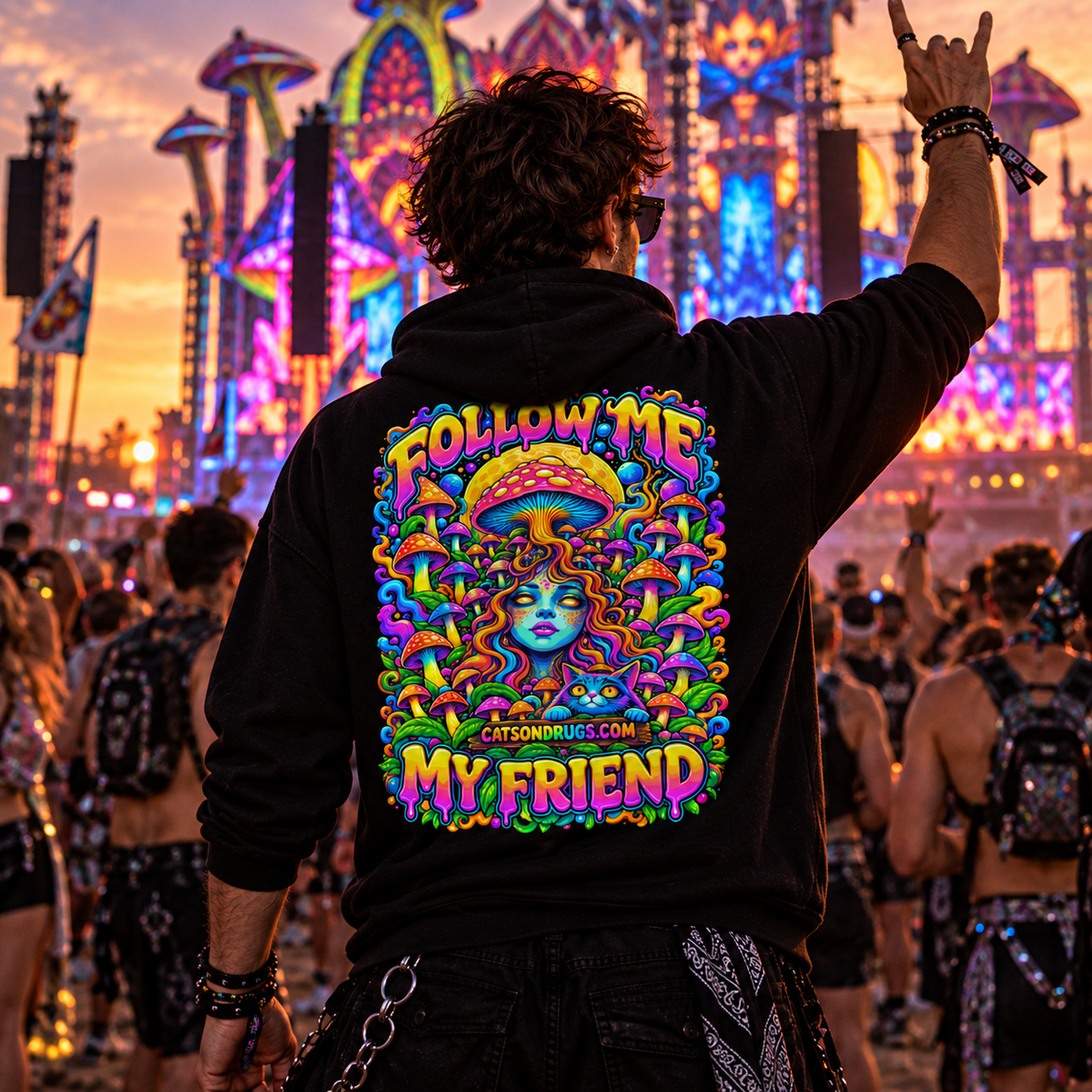 Psychedelic Hoodie | Follow Me My Friend