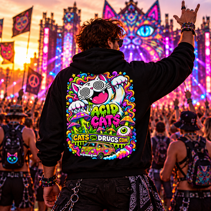 Acid Hoodie | Psychedelic Acid Cat