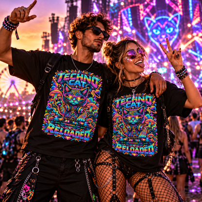 Techno T-Shirt | Techno Cat | Ecstasy Edition
