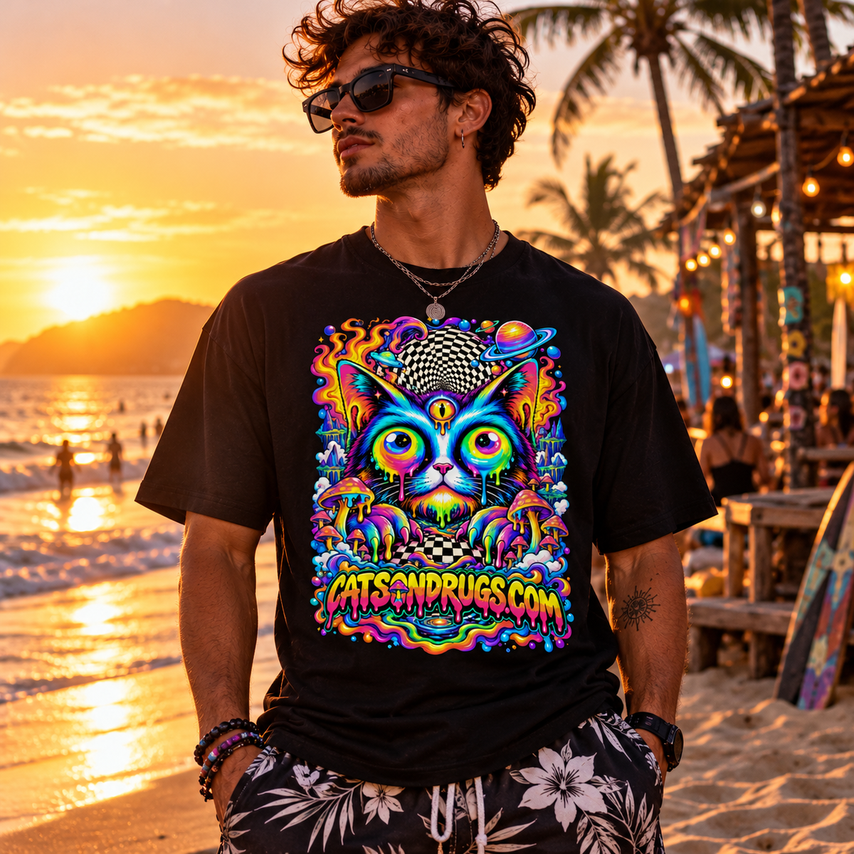 Psychedelic T-Shirt | Magic Cat Food