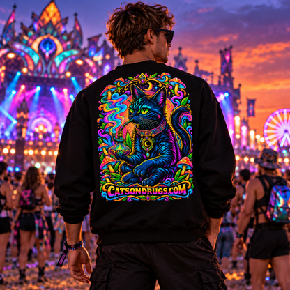 Psychedelic Sweatshirt | Shisha Cat