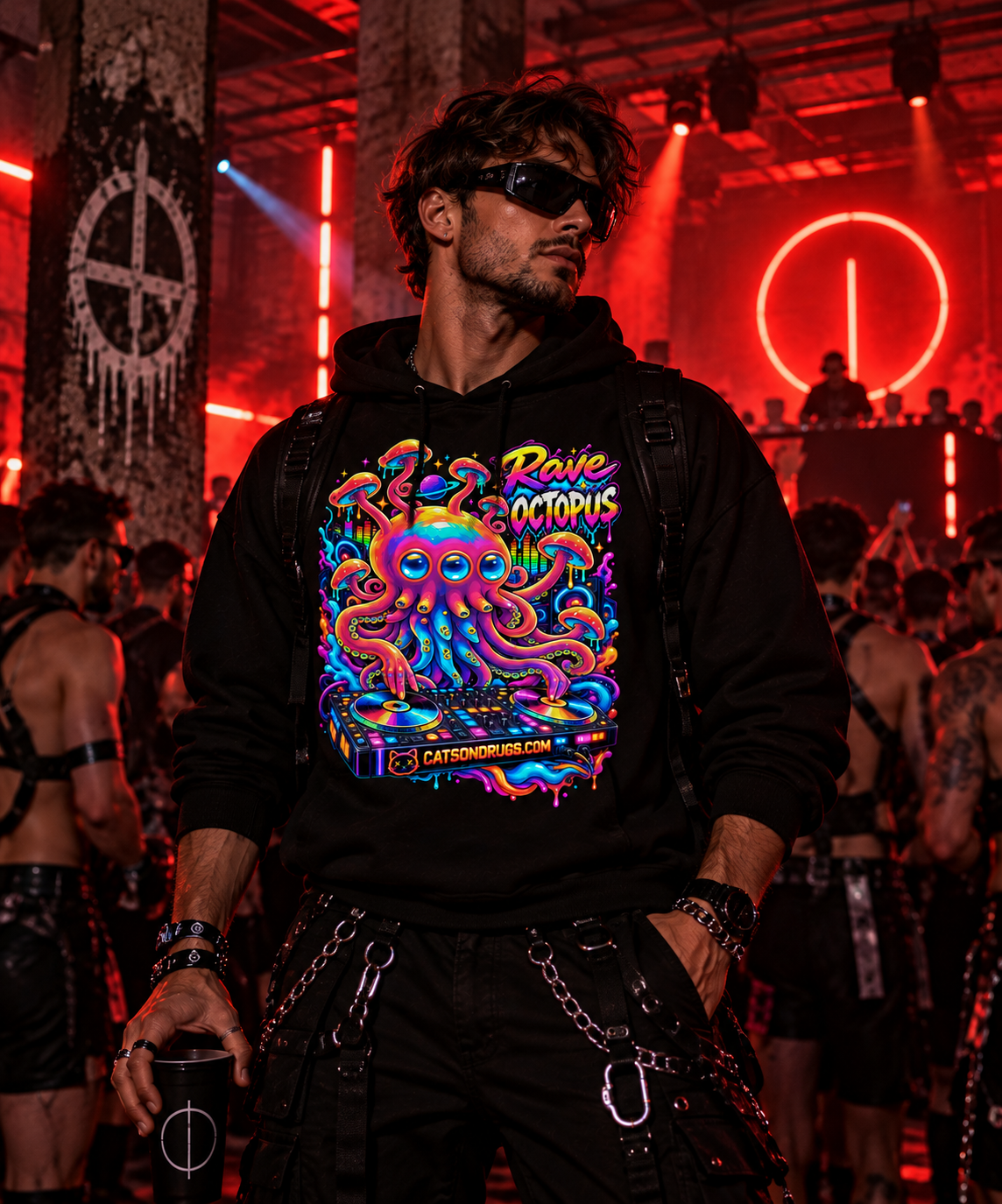 Trippy Hoodie | Rave Octopus