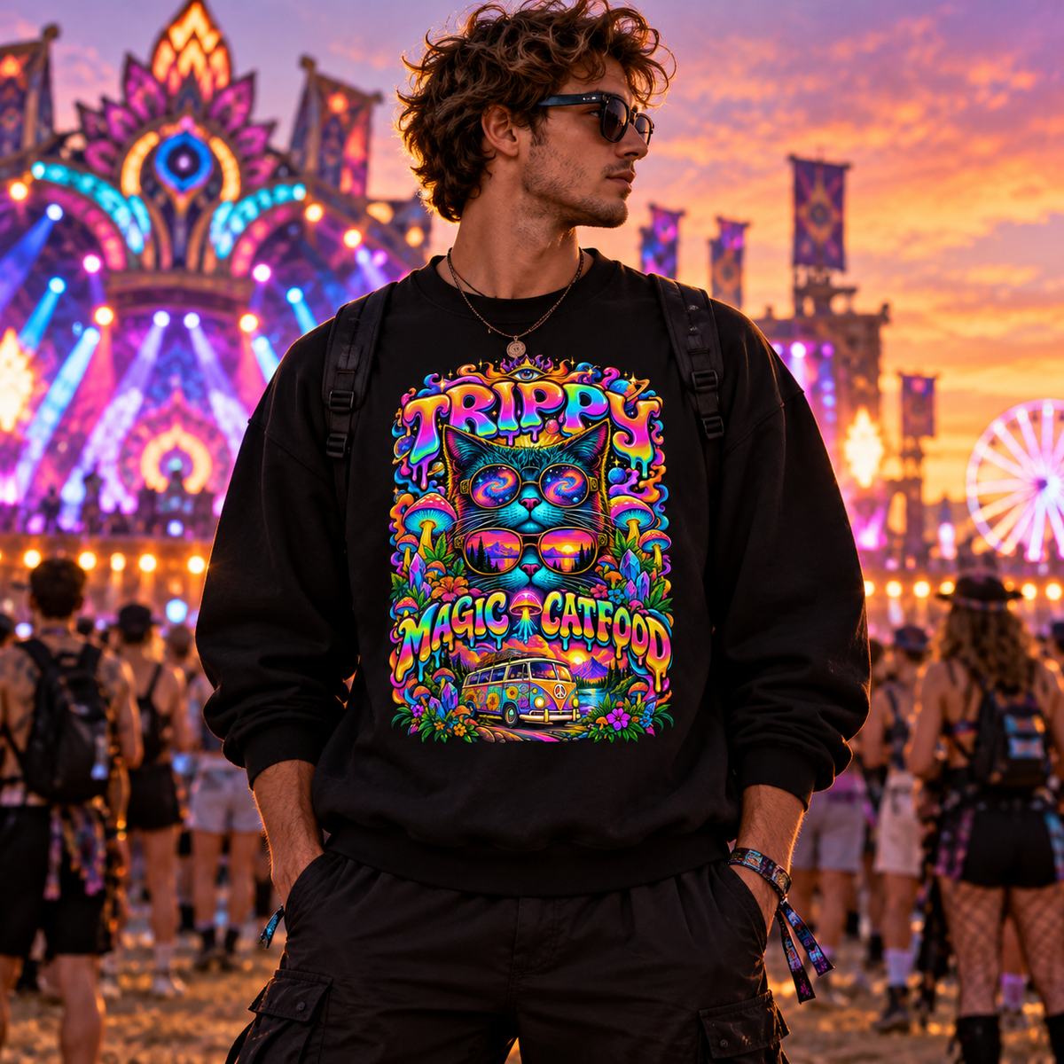 Trippy Sweatshirt | Magic CatFood