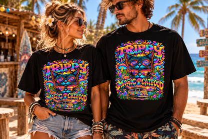 Psychedelic T-Shirt | Magic Cat Food | ECSTASY Edition