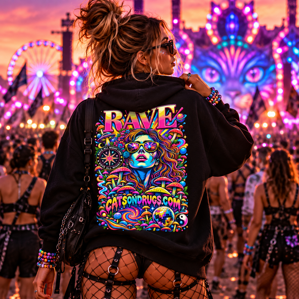 Rave Cover Girl | EDM Hoodie