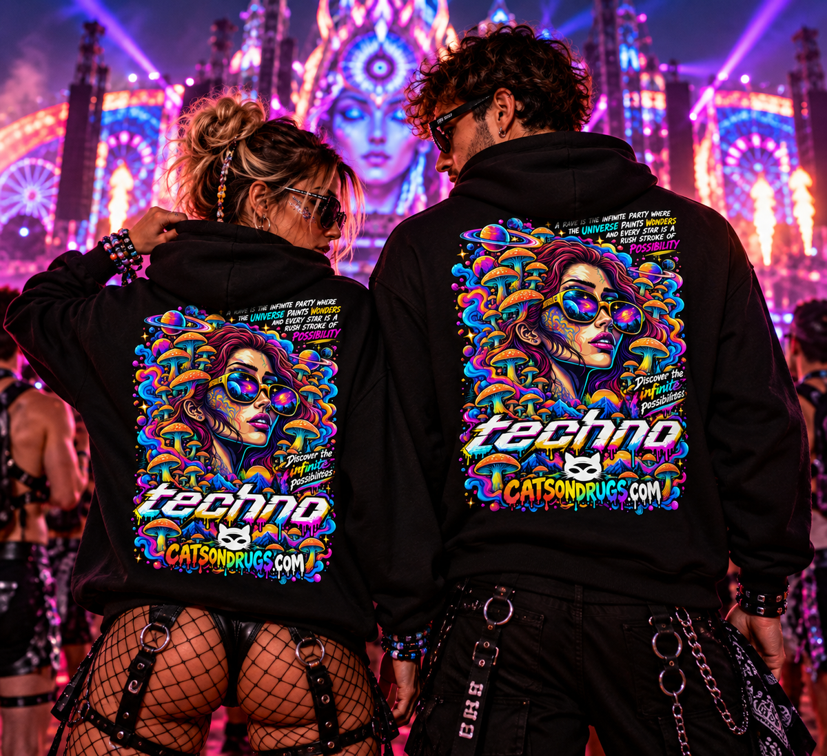 Rave Cover Girl | EDM Hoodie