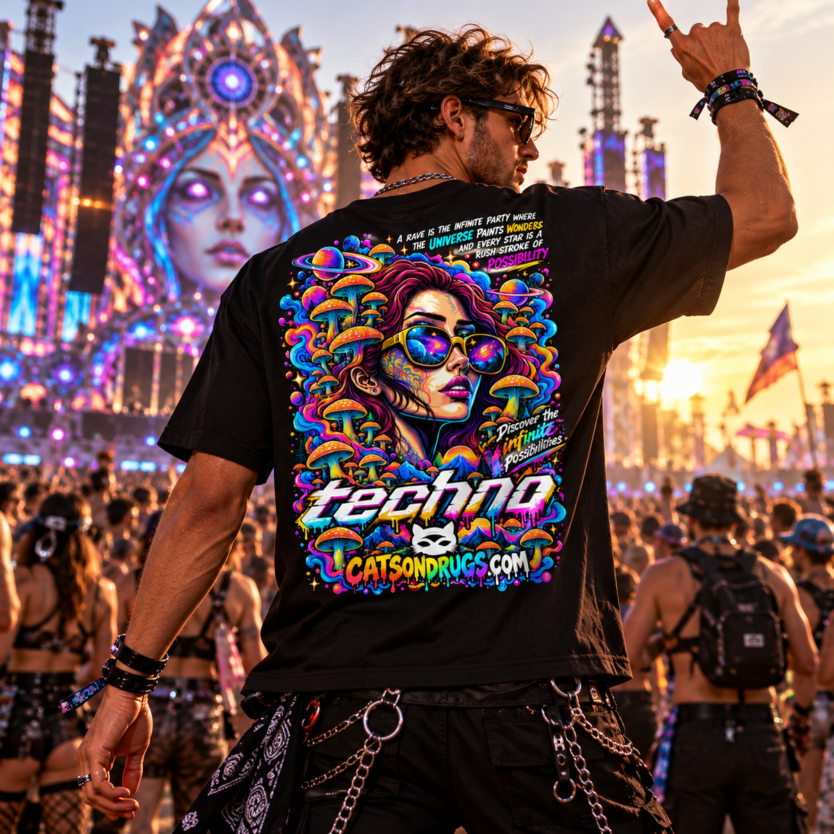 Rave Cover Girl | EDM T-Shirt