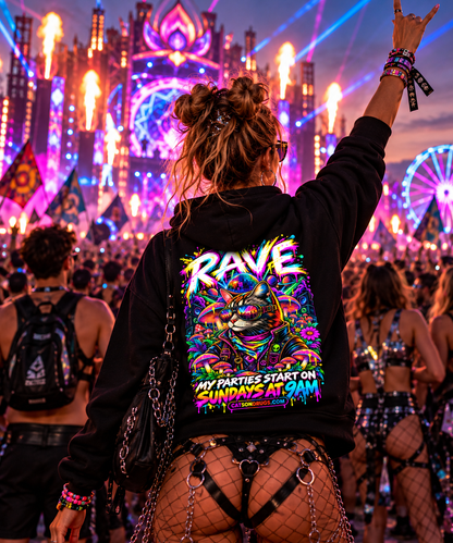 Sunday Techno Cat | EDM Hoodie