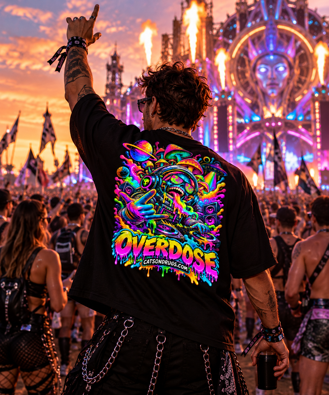 Rave T-Shirt | Overdose Organism