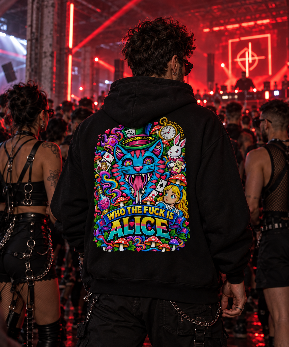 Trippy Hoodie | Who the Fuck is Alice