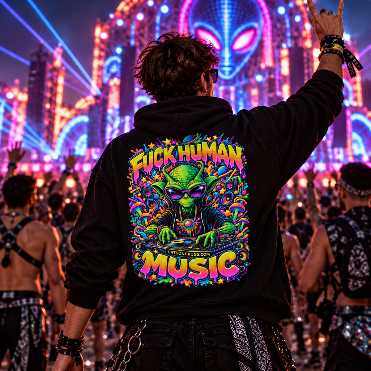 Trippy Hoodie | Psychedelic Alien