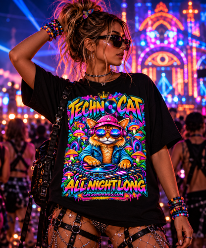 Techno T-Shirt | Techno Cat | Ecstasy Edition