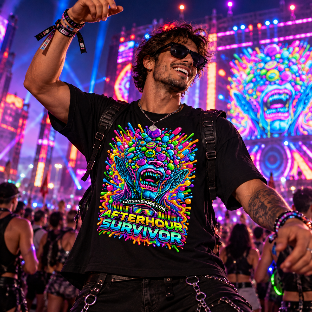 EDM T-Shirt | Afterhour Survivor | Ecstasy Edition