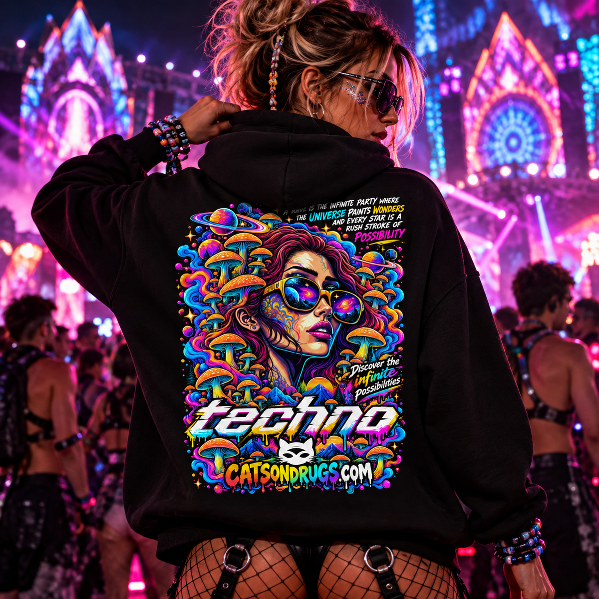 Rave Cover Girl | EDM Hoodie