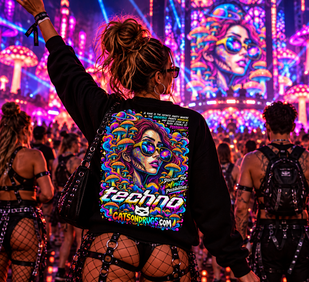 Festival Sweatshirt | Techno Girl