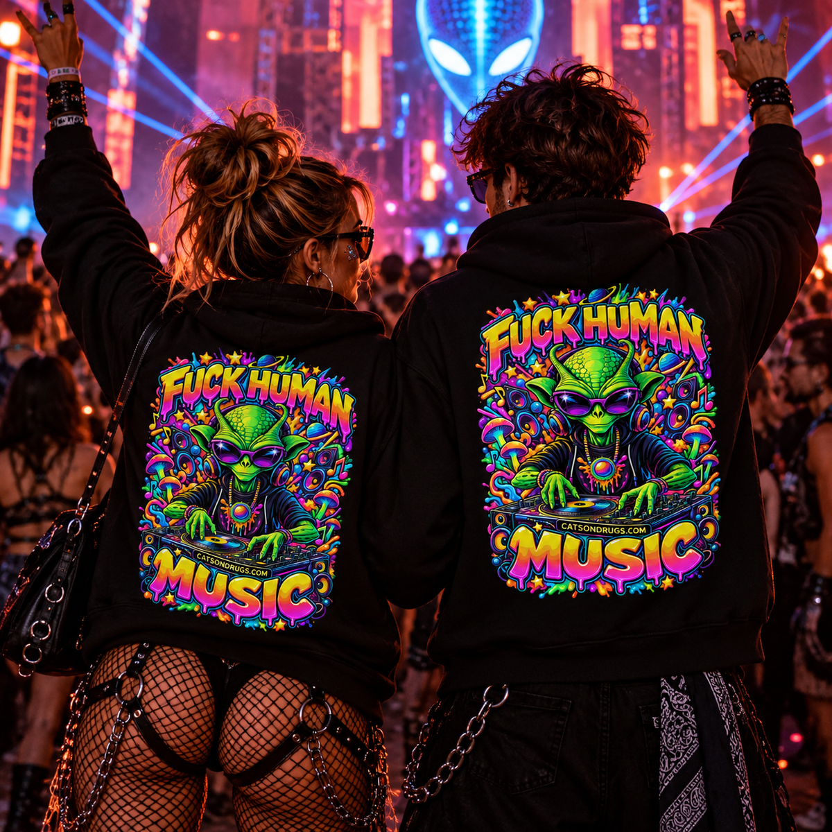 Trippy Hoodie | Psychedelic Alien