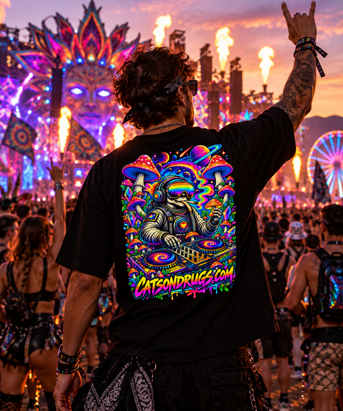 EDM T-Shirt | Psychedelic Astronaut | Ecstasy Edition