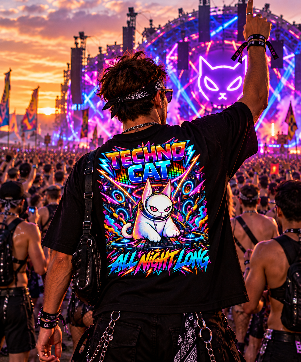 Techno Cat | Rave T-Shirt