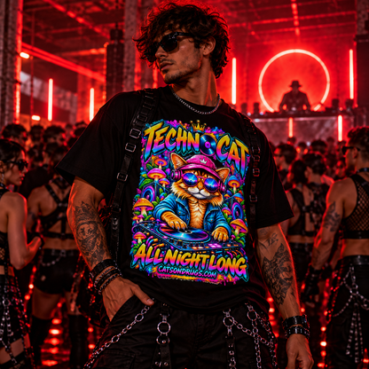 Techno T-Shirt | Techno Cat | Ecstasy Edition