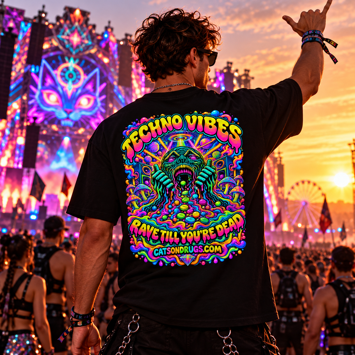 Techno T-Shirt | Techno Vibes Organism