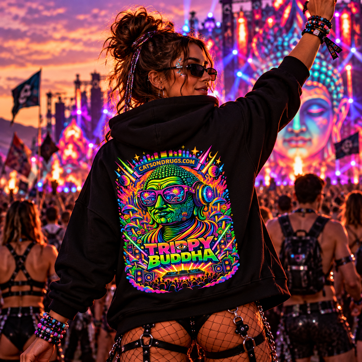 Psychedelic Hoodie | Trippy Buddha