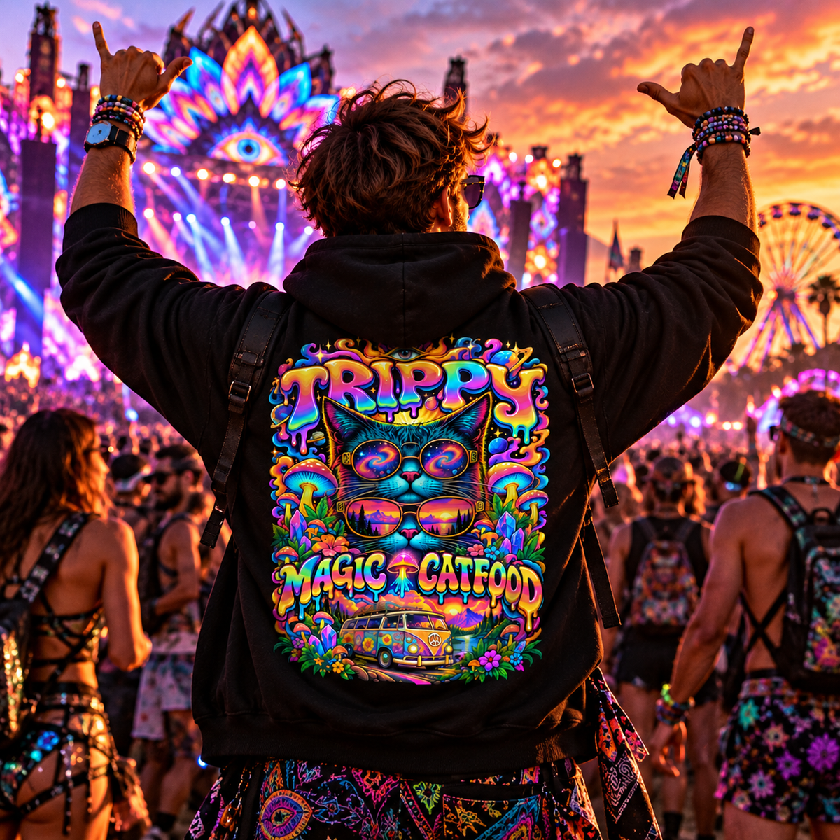 Trippy Hoodie | Magic Cat Food