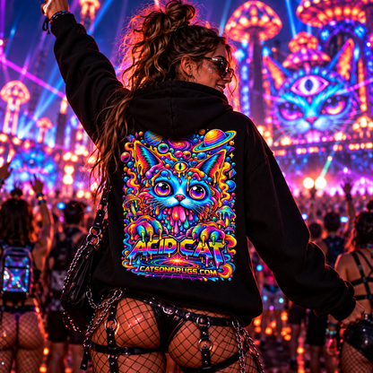 Acid Hoodie | Psychedelic Acid Cat