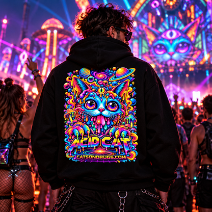 Acid Hoodie | Psychedelic Acid Cat