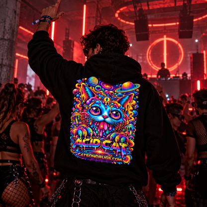 Acid Hoodie | Psychedelic Acid Cat