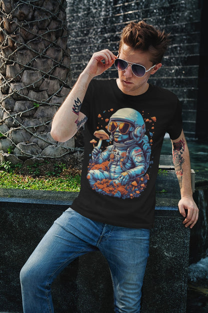 Neon Psychedelic Fashion festival t-shirt with space art