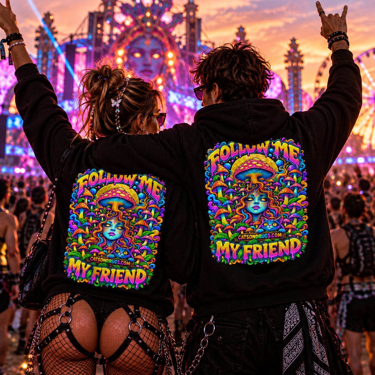 Psychedelic Hoodie | Follow Me My Friend