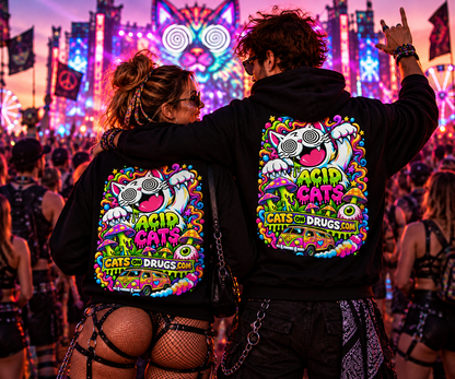 Acid Hoodie | Psychedelic Acid Cat