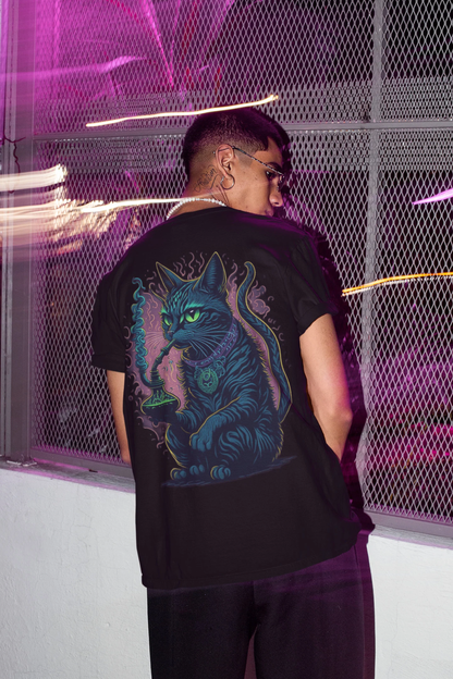 Psychedelic Cat T-Shirt for Men from catsondrugs.com