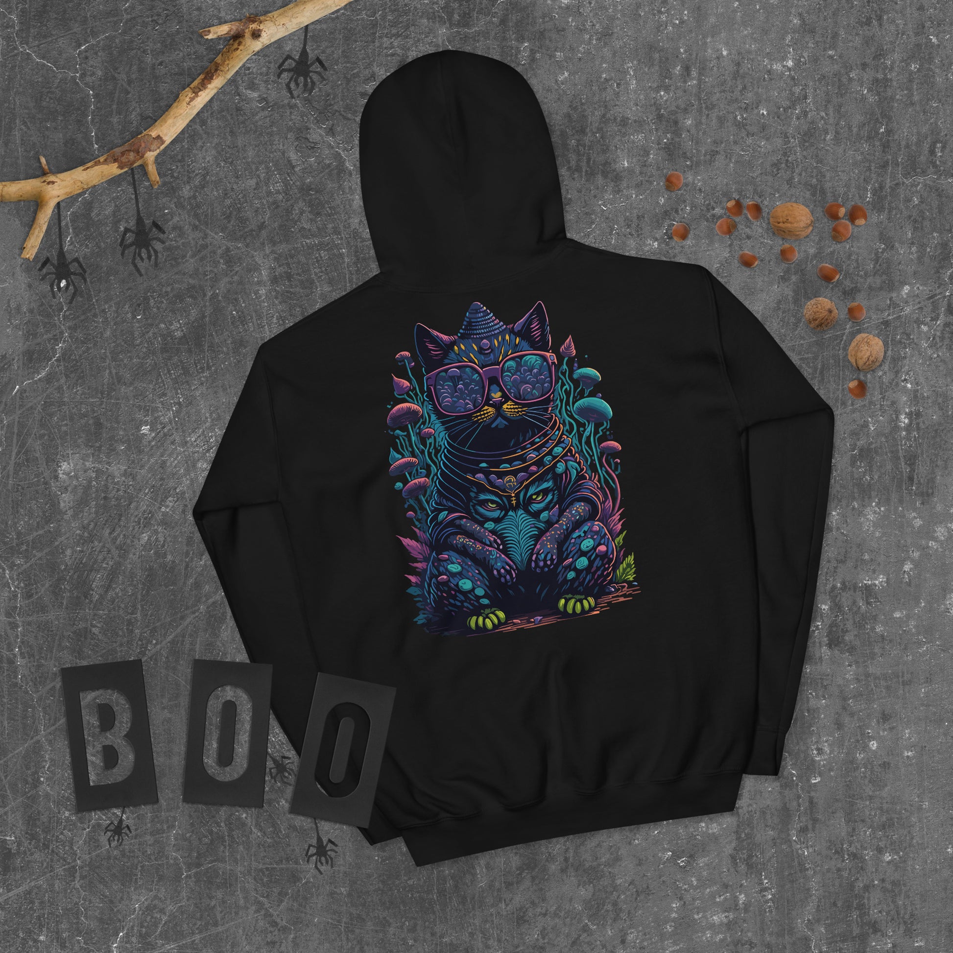 Psychedelic Buddha Cat Hoodie