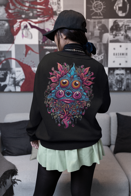 Psychedelic Creature • Premium Techno Sweatshirt - CATSONDRUGS.COM