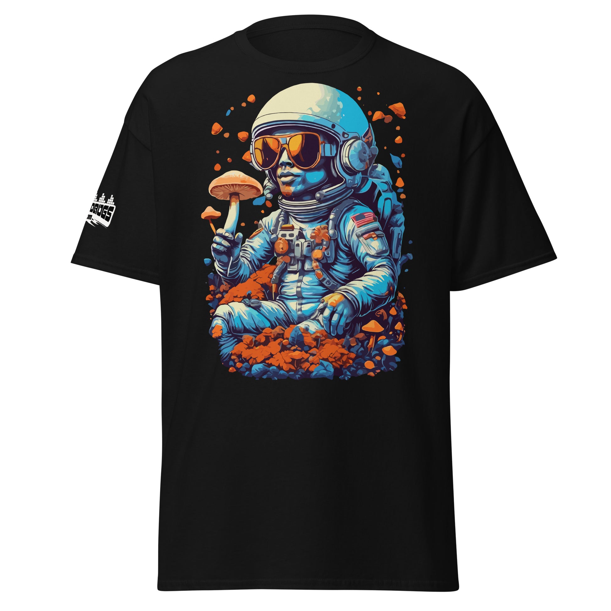 Psychedelic Fashion Astronaut T-Shirt with cosmic design